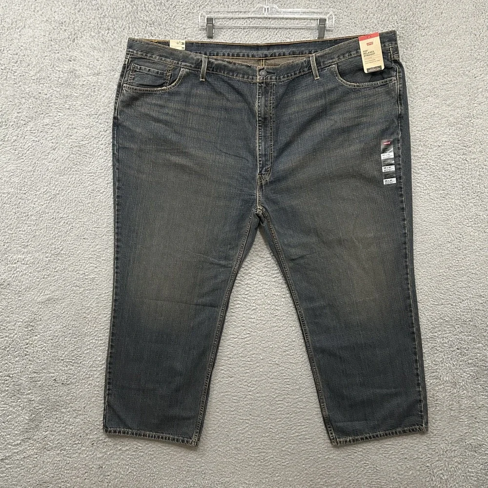 Levis Jeans Mens 58x30 Blue Denim 559 Relaxed Straight American Medium Wash Work